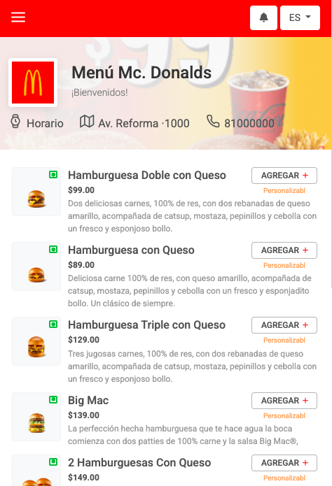 As&iacute; quedaria tu men&uacute;